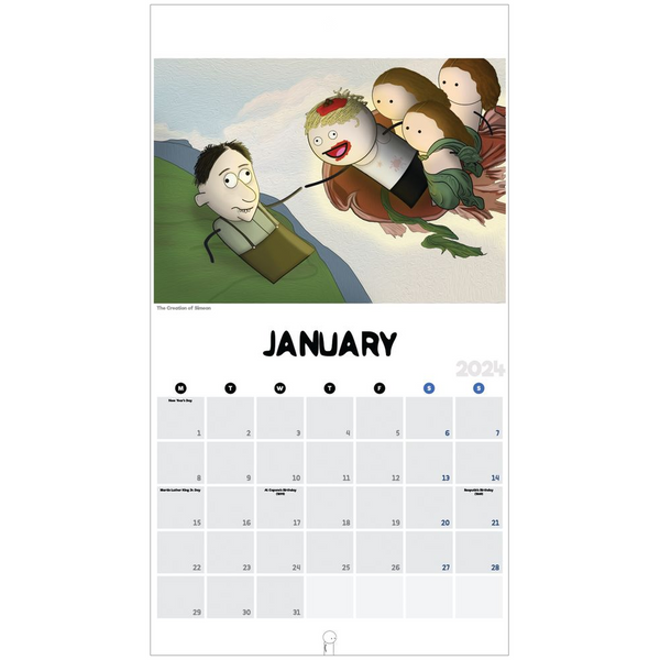 OverSimplified Art Calendar 2024