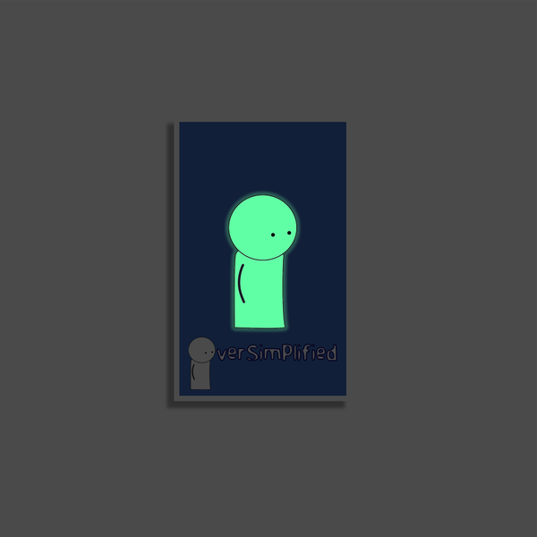 Oversimplified GLOW IN THE DARK Pin