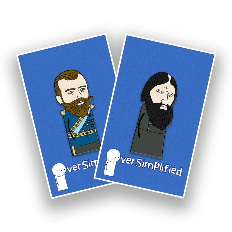 OverSimplified - Nicholas II & Rasputin Pin Pack